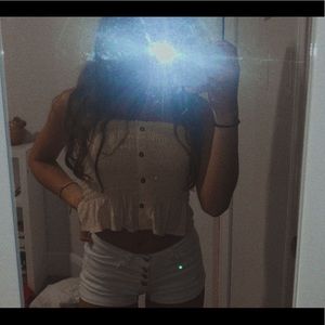 Yellow Flowy Crop Top